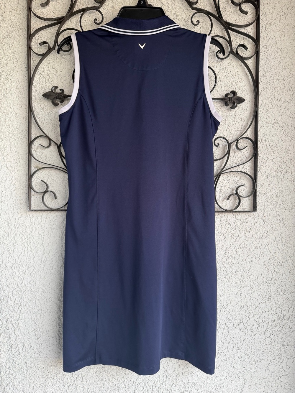 Callaway Sleeveless Navy Polo with White Trim Golf Dress - Picture 6 of 7